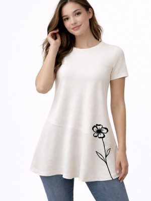 tunika SINDI - smetana kratek rokav