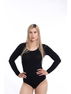 Bodi z dolgimi rokavi LOLI - črn