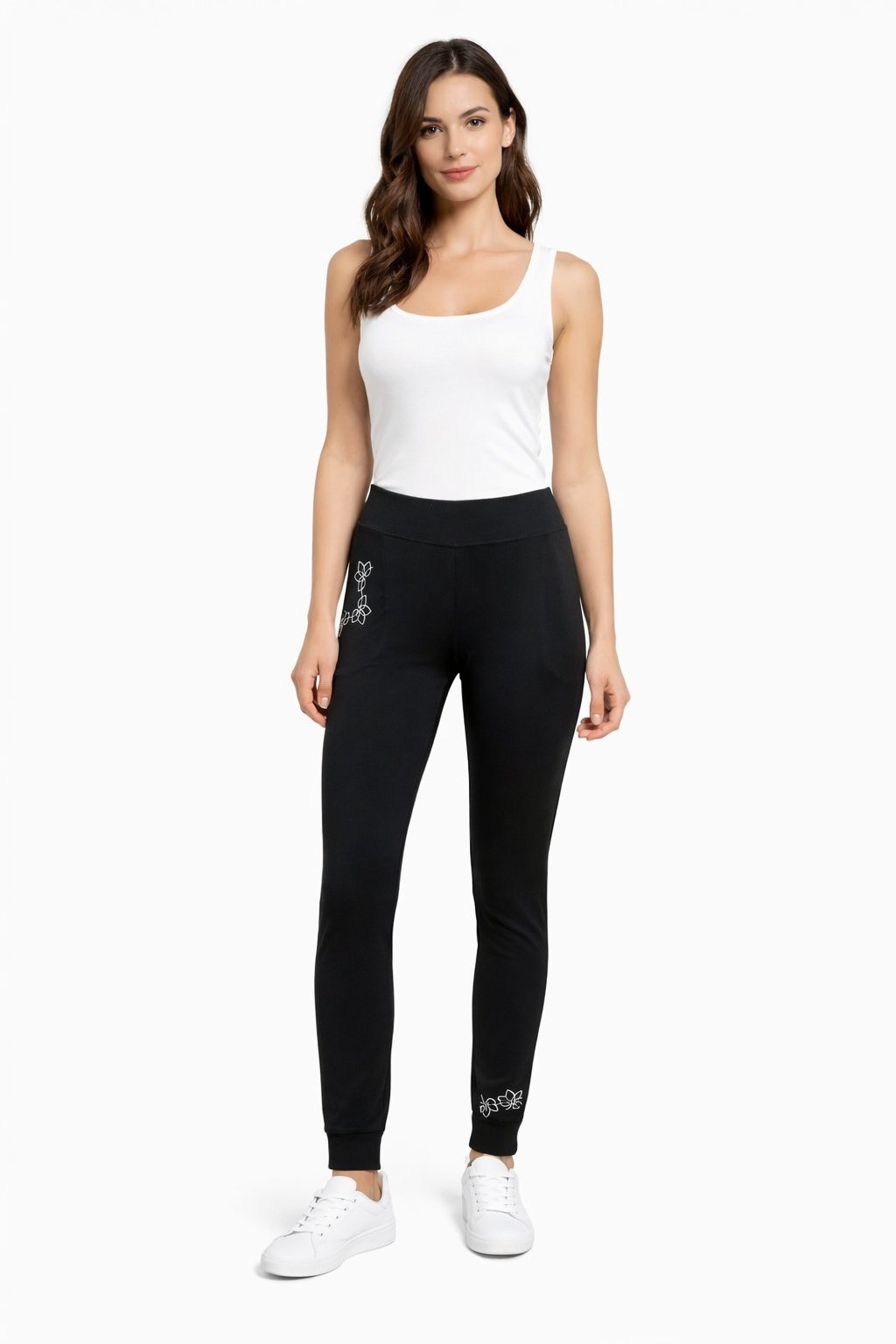 Hlače ANJA - vijuga črne