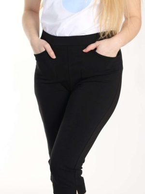 Hlače RINA 3/4 - črne