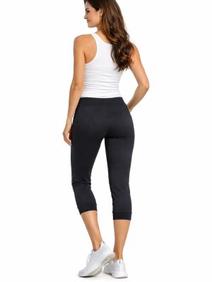 Hlače LENA 3/4 – črne metuljcki