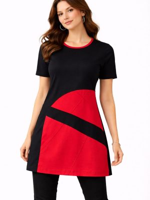 tunika  KIMENA - črno rdeča