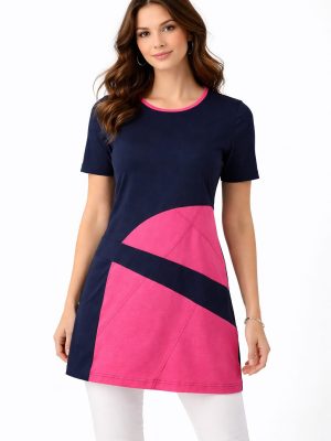 tunika  KIMENA - modro roza