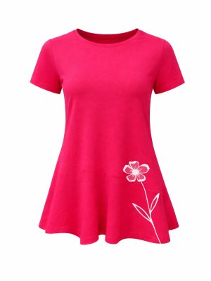 tunika SINDI – roza kratek rokav