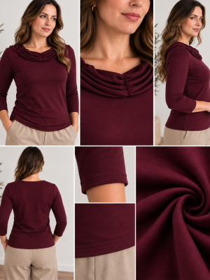 majica ANABEL – bordo