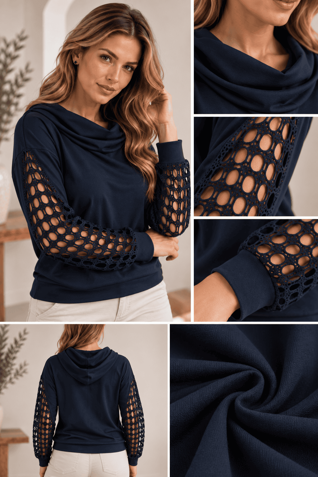 pulover BRUNI - temno moder - slika 3